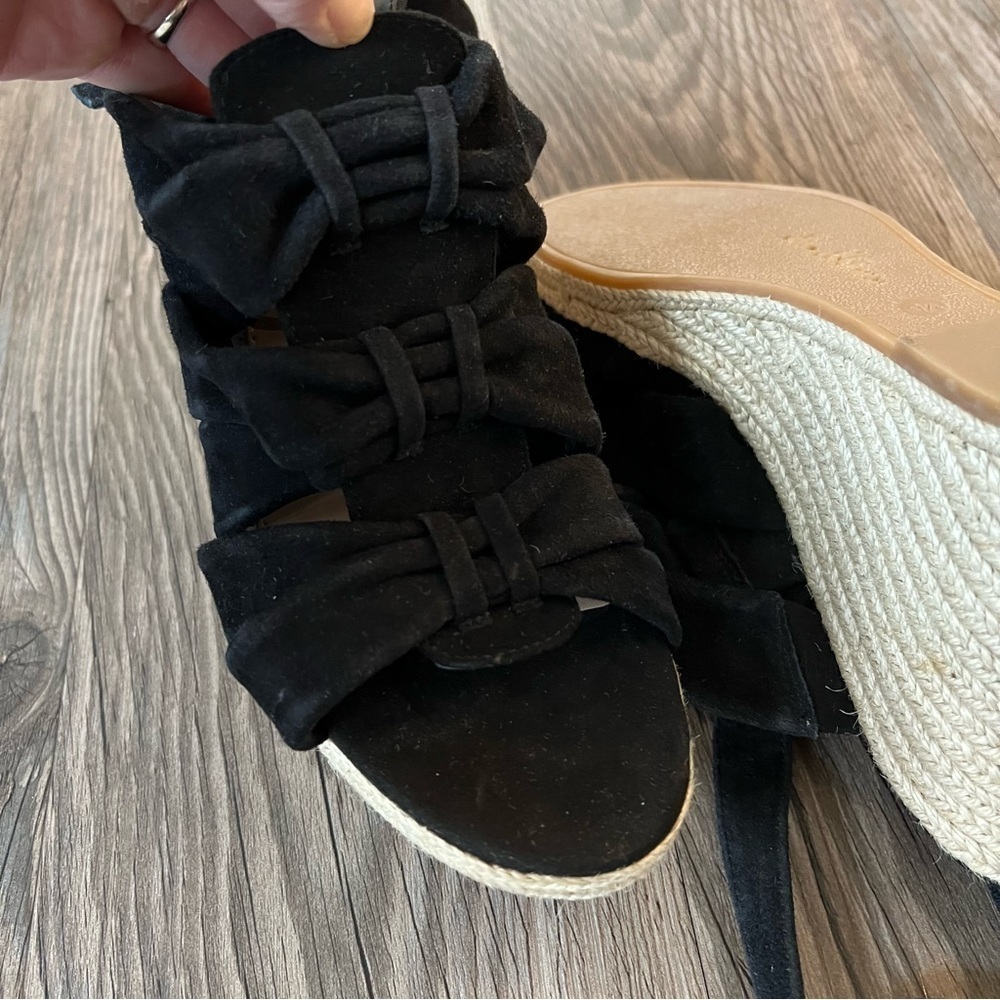 Nwot Sam Edelman Women's Awan Suede Espadrille Wedge Sandals Size 9.5 - Picture 4 of 6